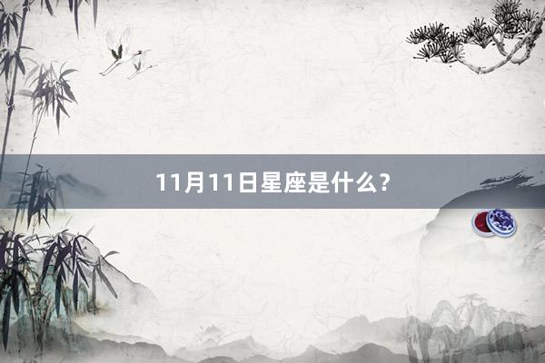 11月11日星座是什么？